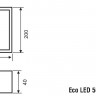 Светящаяся полочка ECO LED 40 / ECO LED 50 (Wipo, Германия) - размеры
