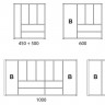 FIT Basic / Base - деревянные лотки для столовых приборов, Германия, размеры