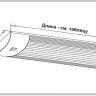 Линия светильников с опц. розетками Elektra LD 2001 для освещения кухонных столешниц - размеры
