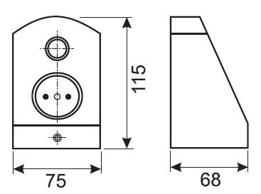 ← Назад Блок розеток для кухни / выключатель для мебельных светильников Alpha (Hera, Германия) - размеры