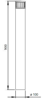 Светильник-столбик Albert 662235, черный, Германия - размеры