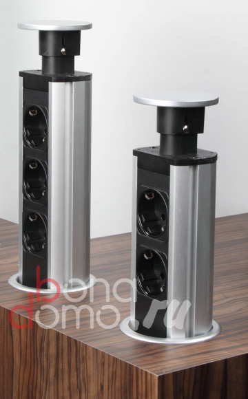 Встраиваемый блок розеток Move (Confurn, Германия) - оба варианта