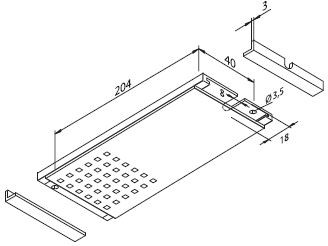 Светодиодный светильник L-Pad для освещения рабочей зоны кухни (столешницы), Hera, Германия, схема