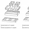 FIT Flex+ раздвижной деревянный лоток для столовых приборов, бук, схемы