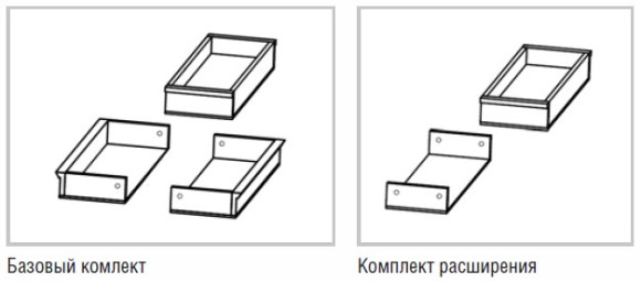 FIT Flex+ раздвижной деревянный лоток для столовых приборов, бук