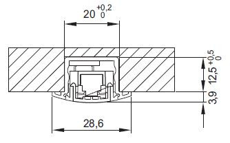 Мебельные светильники LD 8003 E SMD - размеры