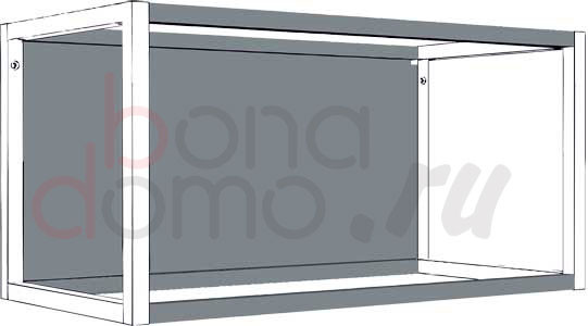 Каркасная система System one - комплект их 4-х горизонт. перекладин, 300 мм, и стальной задней стенки 