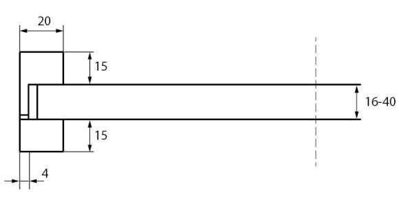 Система монтажа полок EBB System two - размеры Система монтажа полок EBB System two - размеры