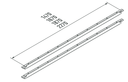 Серия опор Quadra, EBB, Германия - продольные балки - размеры