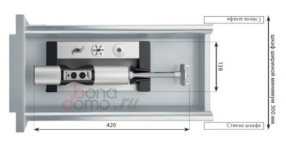 Встраиваемый блендер (миксер) Ritter ESM 50  - размеры 2
