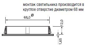 Врезные светильники Cubic 68