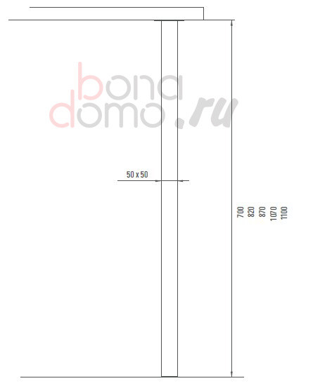 Барная нога Capri (EBB, Германия), размеры