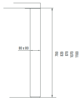 Барная нога (опора для столешницы) Jumbo, EBB, Германия - размеры Барная нога (опора для столешницы) Jumbo, EBB, Германия - размеры