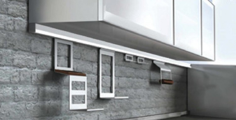 Groove - алюминиевый профиль-рейлинг с подсветкой для кухонной столешницы (Schuco, Германия), готовая система