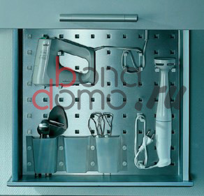 Orgalift - вертикальный ящик с электроприводом в кухню (Elco, Германия), 600мм, с набором аксессуаров Tools