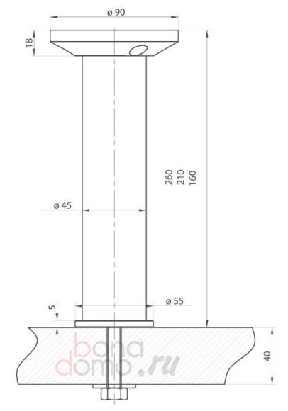 Поворотная система опор EBB Turn, Германия, короткая поворотная стойка