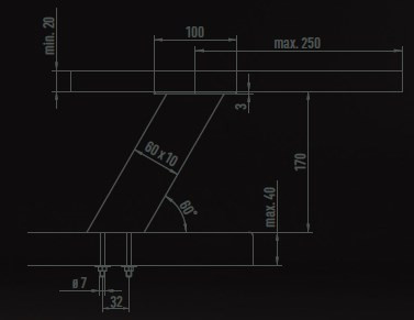 Барная консоль (опора) EBB Korfu S, Германия