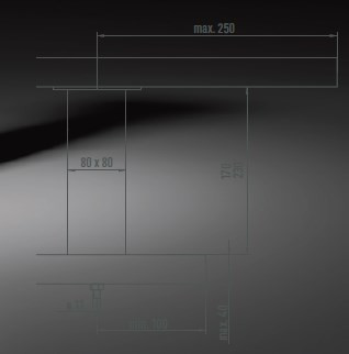 Барная консоль (опора) Jumbo, Германия - размеры Барная консоль (опора) Jumbo, Германия - размеры