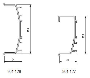 Система профилей для открывания дверей без ручек, c подсветкой, Schuco, Германия - схема