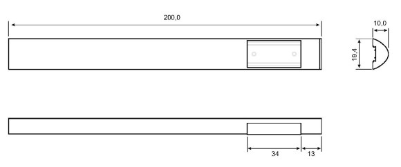 Мебельный cветильник Sky для рабочей зоны кухни (Wipo, Германия) Мебельный cветильник Sky для рабочей зоны кухни (Wipo, Германия)