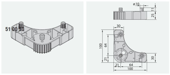 Цокольная ножка-серия 5100, Nehl, Германия