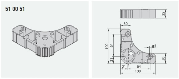 Цокольная ножка-серия 5100, Nehl, Германия