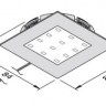 Мебельный светодиодный светильник Q-78, Hera, Германия - размеры