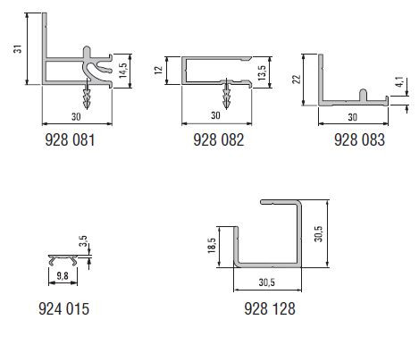Система стеновых панелей 16-21 мм (Schuco, Германия) - элементы системы, ч.2