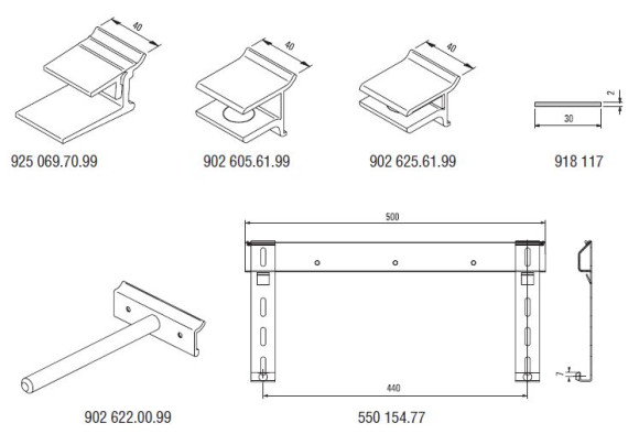 Система стеновых панелей 16-21 мм (Schuco, Германия) - элементы системы, ч.3