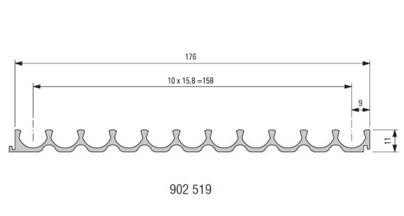 Профиль 902519 для хранения CD (Schuco, Германия) Профиль 902519 для хранения CD (Schuco, Германия)