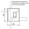 Выключатель, присоединенный  к светильнику LD 8010 А, Elektra, Германия - схема подключения и размеры