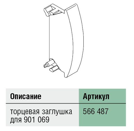 Торцевая заглушка ручки-профиля 901069, Schuco, Германия