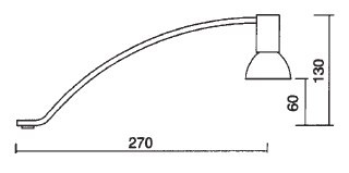 Мебельный светильник для монтажа над шкафами Bingo (Klebe, Германия) - размеры
