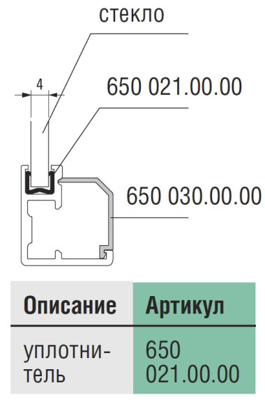Алюминиевые рамы серии Baseline для мебельных фасадов под установку стекла, Schuco, Германия, арт. 650021 Алюминиевые рамы серии Baseline для мебельных фасадов под установку стекла, Schuco, Германия, арт. 650021