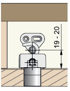 Мебельный замок мод. 750, Lehmann, Германия - схема закрывания снизу/сверху