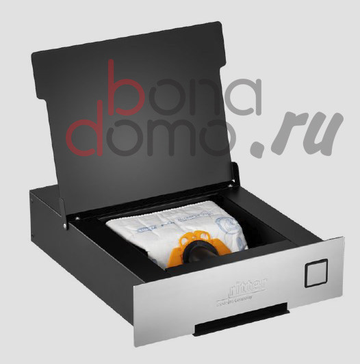 Встраиваемый в цоколь пылесос Ritter SES 10 с открытой крышкой Встраиваемый в цоколь пылесос Ritter SES 10 с открытой крышкой