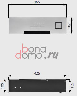 Встраиваемый в цоколь пылесос Ritter SES 10 - размеры Встраиваемый в цоколь пылесос Ritter SES 10 - размеры