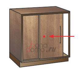 Мебельный замок мод. 515 для шкафов с раздвижными дверями, Lehmann, Германия - применение