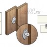 Мебельный замок мод. 515 для шкафов с раздвижными дверями, Lehmann, Германия - схема установки