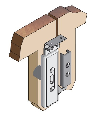 Замок мод. 415 для шкафов с 2 дверями, Lehmann, Германия - установка