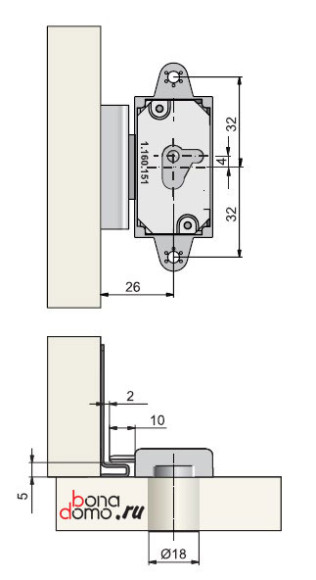 Мебельный замок Lehmann IC, мод. 530, Германия - схема Мебельный замок Lehmann IC, мод. 530, Германия - схема