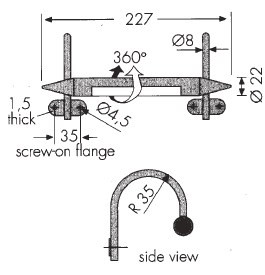Светильник для зеркала Rocket (Hera, Германия) - размеры