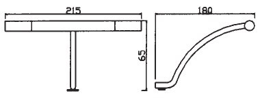 Светильник для монтажа над шкафами Wing (Klebe, Германия) - размеры