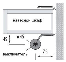 Светильник для освещения кухонных столешниц Boston - схема монтажа