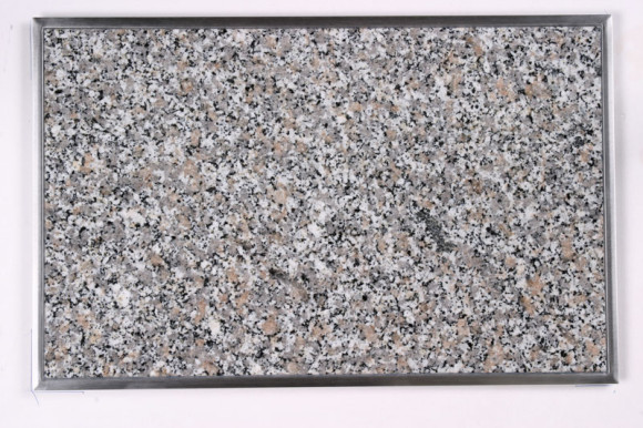 Гранитная подставка под горячее / разделочная поверхность для кухни - бело-розовый