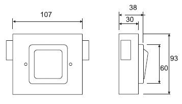 Светильник с розетками для освещения кухонных столешниц Wipo KML - Центральный выключатель