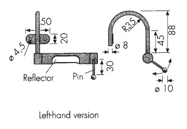 Светильник для монтажа на спинку кровати Milano (Hera, Германия) - размеры