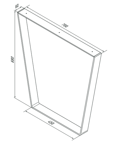 Опора Victoria для приставного стола, EBB - размеры Опора Victoria для приставного стола, EBB - размеры