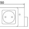 Блок розеток для линейки светильников Wipo EML - размеры