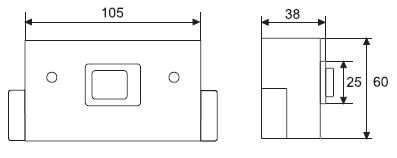 Центральный выключатель для линейки светильников с розетками Wipo EML - размеры
